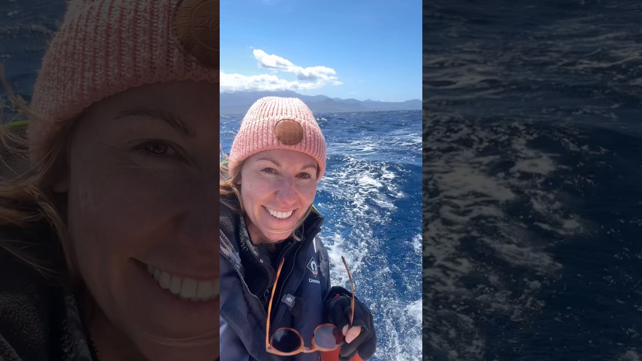 ⁣Trying to outrun storms with 50mph winds 🌊⛵️ #storm #sailing #catamaran
