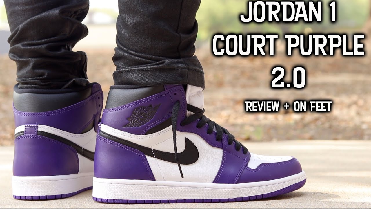 court purple 1s on feet