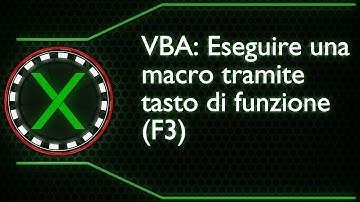 Excel fare eseguire una macro tramite tasto funzione F3