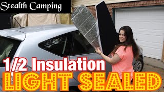 Insulated Black Out Window Cover for Stealth Camping Easy step by step how to Guide￼