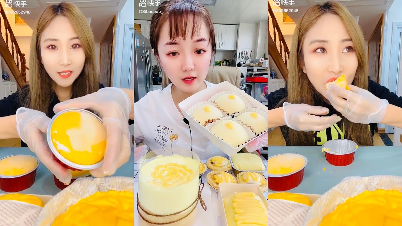 ASMR 22Minutes Special of Eating  YELLOW CUSTARD DESSERTS 먹방 | 饮食表演 | การแสดงการกิน| 食事ショー
