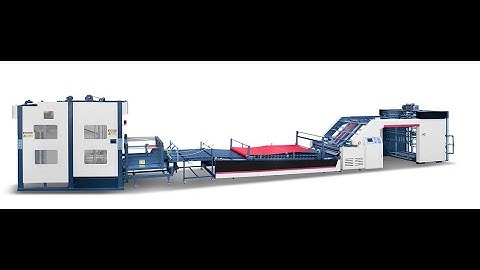 Automatic high speed flute laminator with flip flop stacker working smoothly at customer workshop