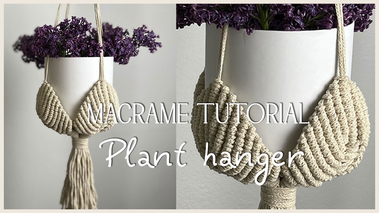 DIY Tutorial  macrame plant hanger * संयंत्र हैंगर * PORTA MACETAS * 植物衣架