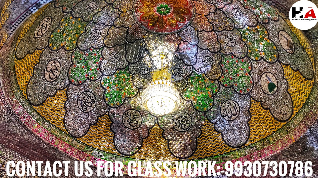 How To Cut Glass And Design | Masjid Mehrab Glass Work | Mandir Glass Work | #glasswork | #filmcity