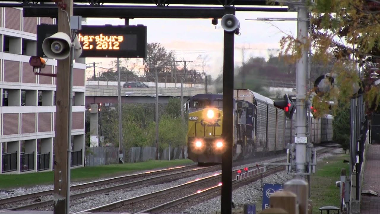 Amtrak Capitol Limited & CSX Auto Rack Gaithersburg Station YouTube