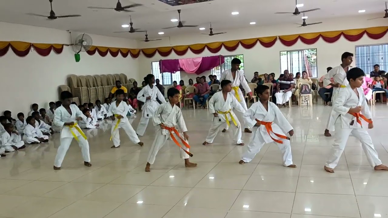Karate Colour Belt Grading Ceremony in CNC Mahal, Padappai, Chennai - 27 April 2025..