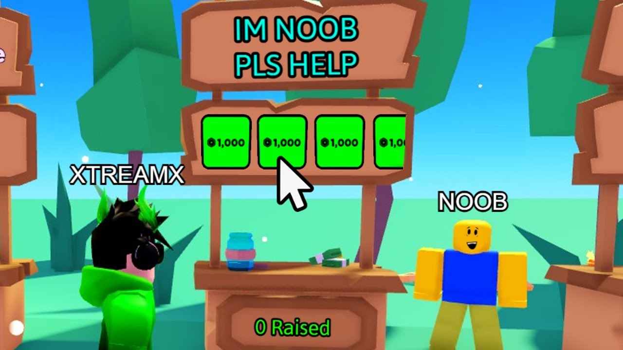 I was in a PLS DONATE game and i was donating robux but some noob