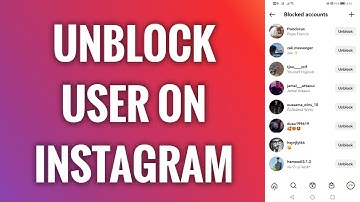 How To Unblock User On Instagram
