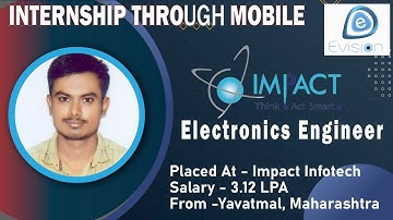 Congrats, Harshal |ELECTRONICS ENGINEER | 3.12LPA |Got Placed as System Engineer in IMPACT Infotech