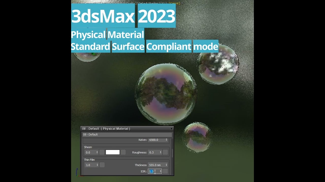 3ds Max 2023 Ajuda, Implementação Parâmetros básicos (Material padrão)