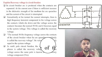 SGP Video short on Explain Recovery voltage in circuit breaker in English