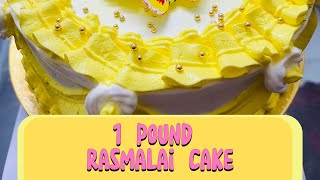 1 Pound Rasmalai cake design | Unbelievable weight for 1 pound 😱| Bake N’ Flake