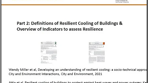 Definitions of resilient cooling of buildings & overview of indicators (Philipp Stern, IoBR&I, AT)