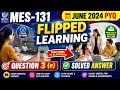 Flipped Learning | IGNOU MES-131 June 2024 PYQ | Question 3(e) Solved Answer