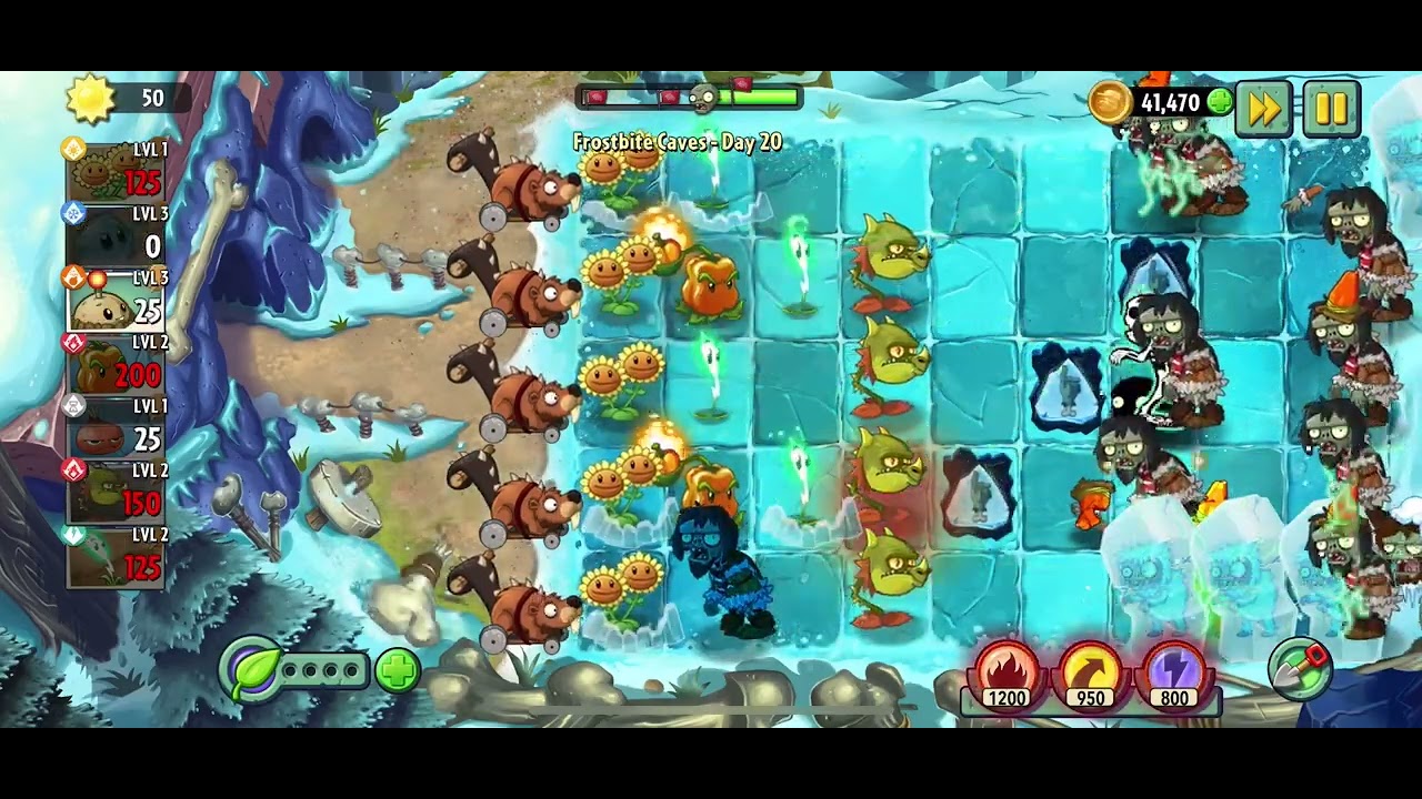 Plants vs Zombies 2 - Frostbite Caves - Day 20 - 2024