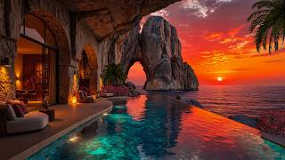 Relaxing Jazz In A Beach Cave Sunset Setting - Soft Jazz Perfect For A Peaceful Weekend screenshot 5