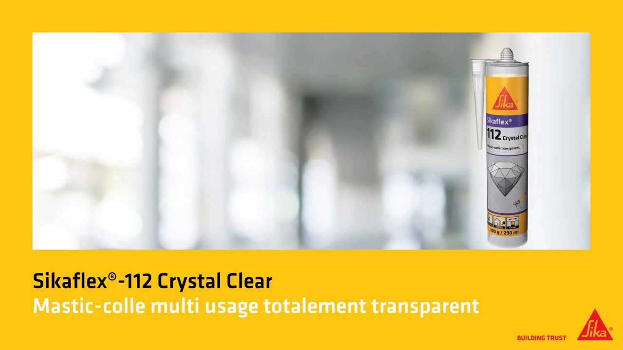 Mastic-colle multi-usage totalement transparent, Sikaflex®- 112 Crystal  Clear 