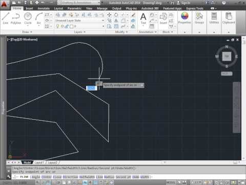C00309  Creating Polylines AutoCAD 2014 Tutorial