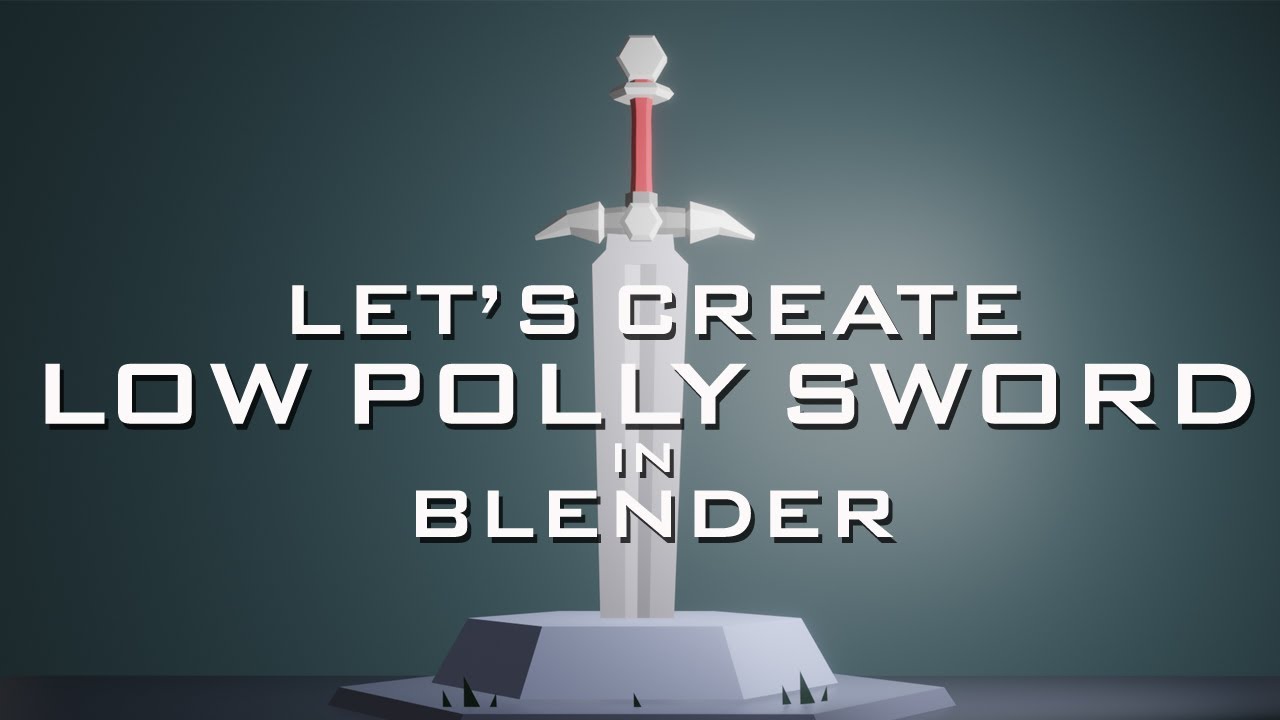 Create Low Poly Sword in blender - Timelapse - YouTube