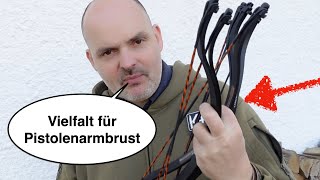 150, 120 und 75 lbs Bögen für Steambow - Alle Wurfarme im Überblick