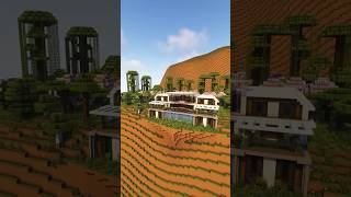Minecraft: Modern Cliff Mansion | Timelapse | Tutorial | #shorts #builds #minecraft