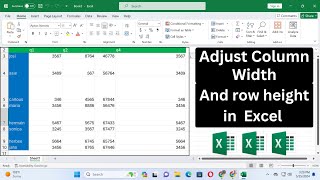 how to make excel cells the same height and width | adjust column width and row height in excel