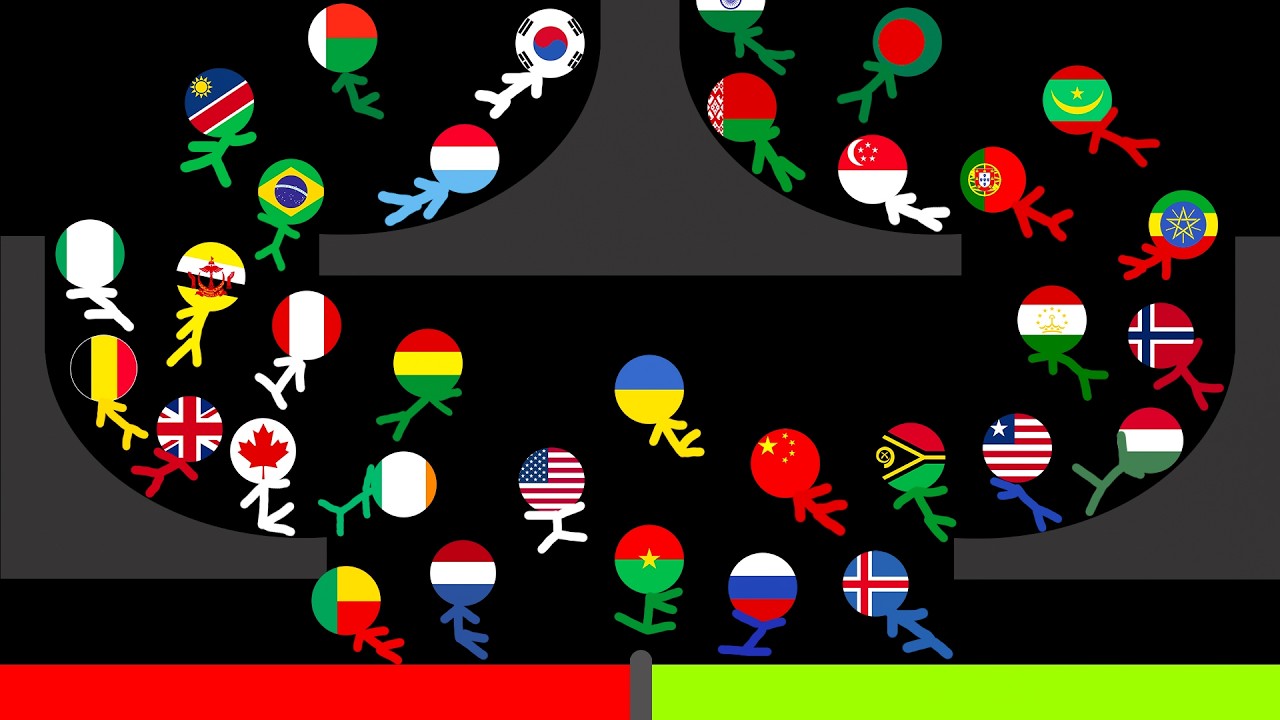 41 Countries Steakman Marble Race Tournament In Algodoo