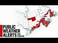 Weather alerts  here are environment canadas warnings across canada