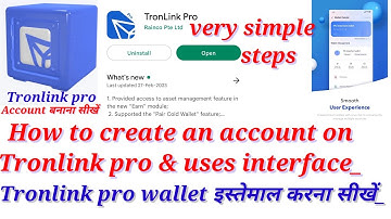 Create account in Tronlink pro wallet Send or receive money process