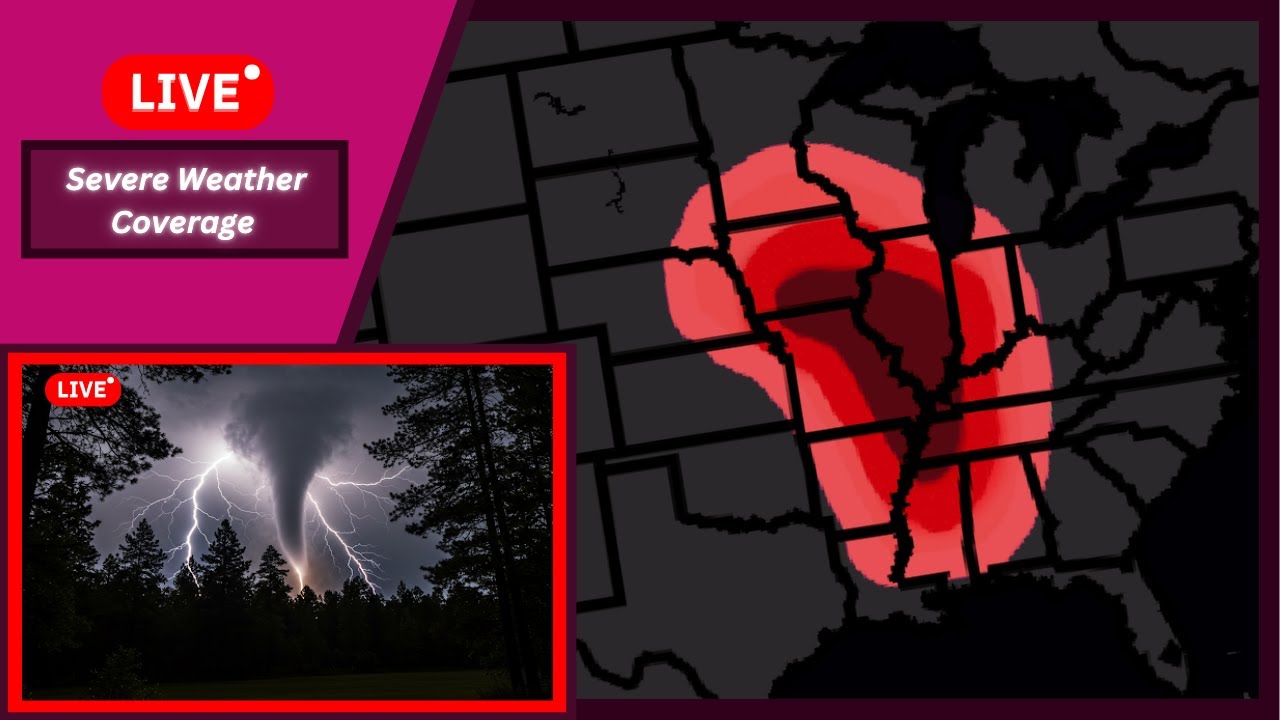 🔴LIVE - TORNADO WARNING - Severe Weather Threat Coverage! - YouTube