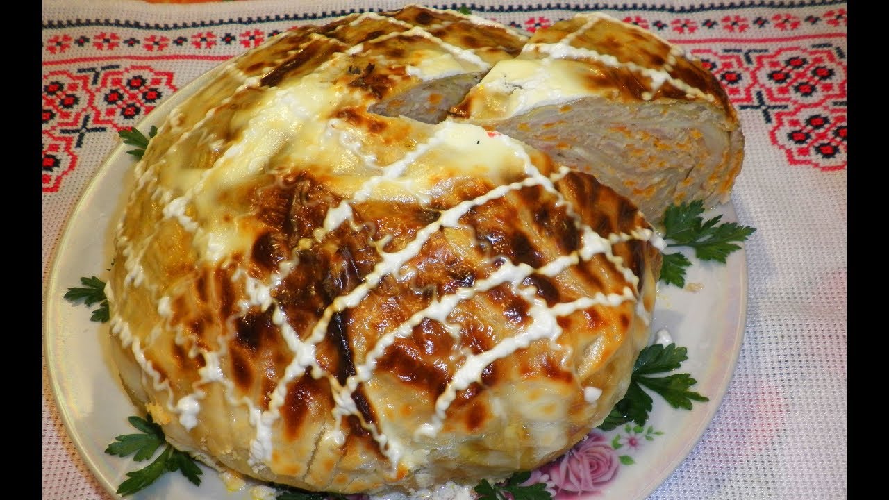 Фаршированный кочан/Капуста фаршированная / Капуста с начинкой из мяса и риса / Капуста фарширована