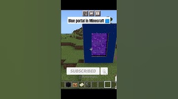 Blue nether portal in Minecraft 🟦 #minecraft #shorts