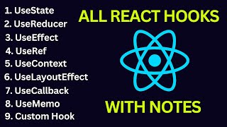 All React Hooks In One Video With Notes In Hindi || All Hooks Explanation In Hindi