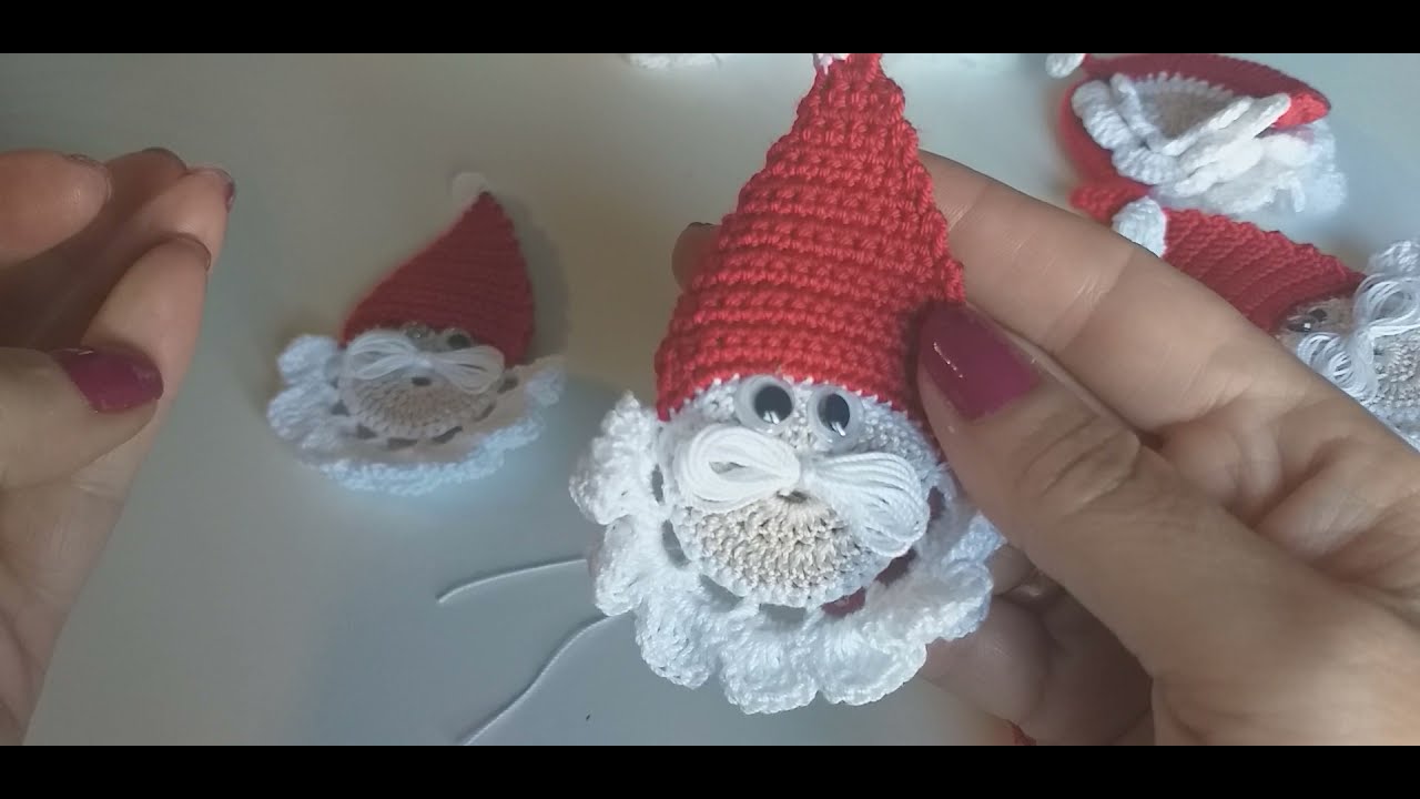 Ornament  Crosetat  Pentru  Brad  MOS  CRACIUN  Partea  2.