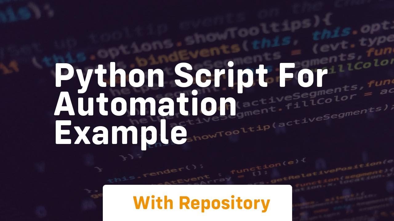 python script for automation example - YouTube