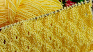 Kolay ve gösterişli harika bir iki şiş yelek, hırka ,kazak ,şapka örgü modeli #knitting #crochet