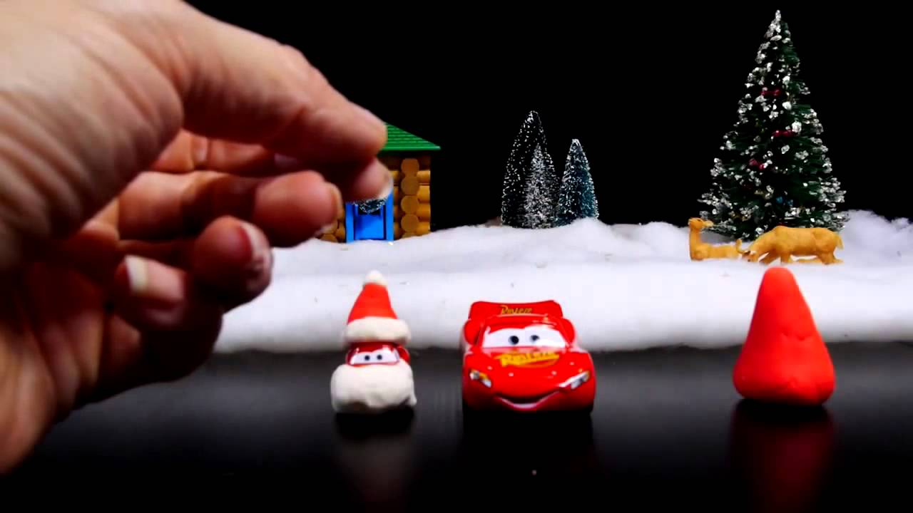 Play Doh Cars Christmas Santa Claus Lightning Mcqueen Disney Cars