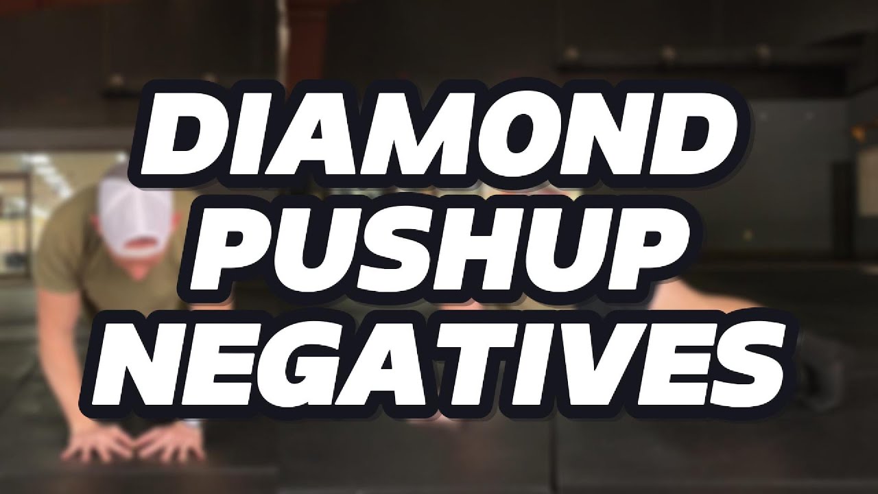 Diamond Pushup Negatives | Beginner No Equipment Chest Exercise - YouTube