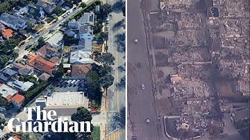 Before and after footage shows extent of LA fires