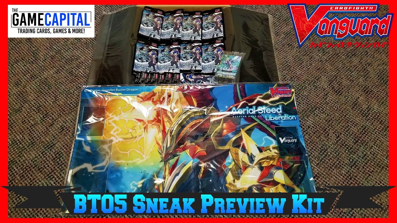 АНГЛИЙСКИЙ Aerial Steed Liberation V-BT05 Cardfight Vanguard Sneak Preview Kit Opening