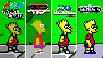 The Simpsons Bart vs. the Space Mutants (1991) GameGear vs NES vs Sega Master System vs Sega Genesis