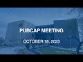 PUBCAP Meeting - Oct. 18, 2023