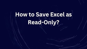 How to Save Excel as Read-Only?