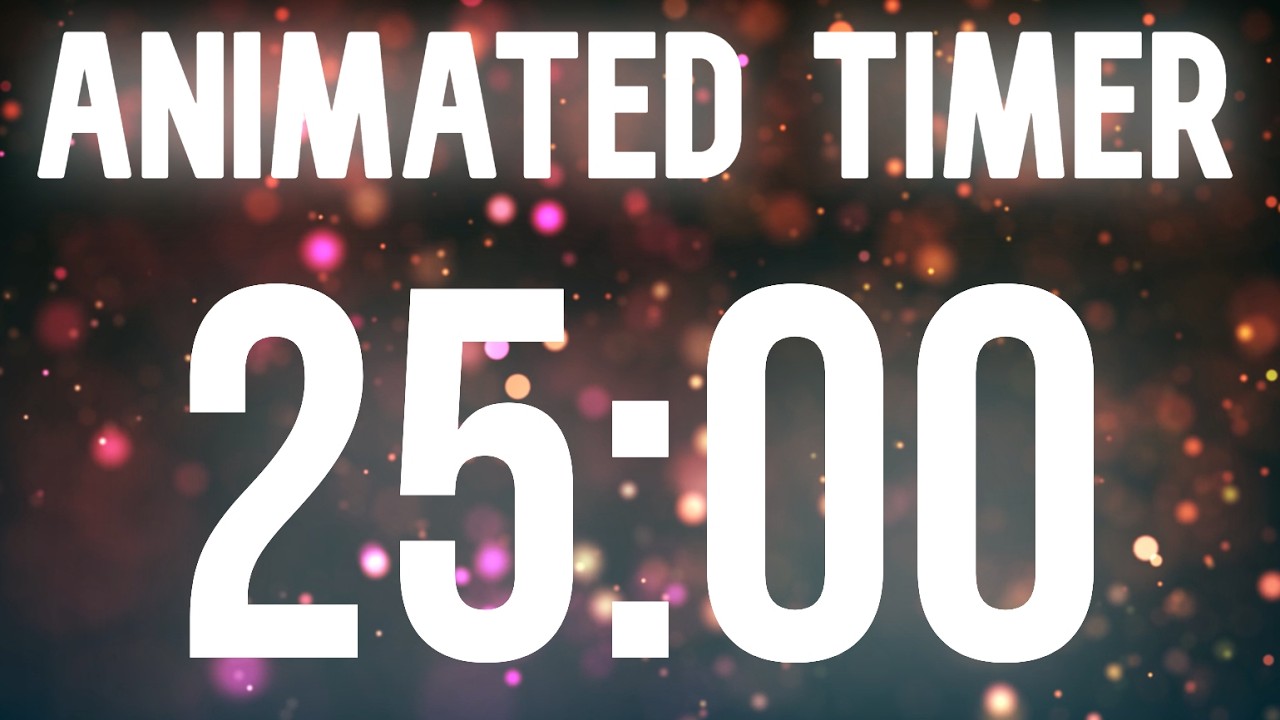 25 Minute Focus Timer ⏳ | Relaxing Animated Background | Pomodoro Study ...