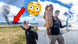 Trailer EXPLODES While Bowfishing in the Mountains!!