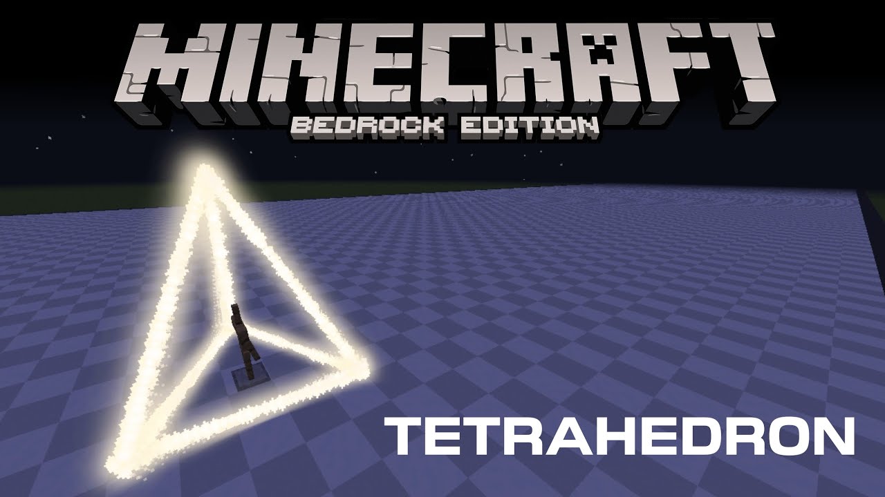 Tetrahedron with commands - Minecraft Bedrock Command Block Tutorial 