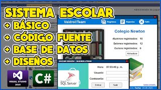 BASIC SCHOOL SYSTEM IN C# + SQL SERVER + REPORT VIEWER - VISUAL STUDIO 2019