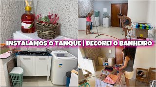 COMPREI UM TANQUE PRA ÁREA DE SERVIÇO | FAXINA NA LAVANDARIA NOVA | FICOU LINDO, UM SONHO