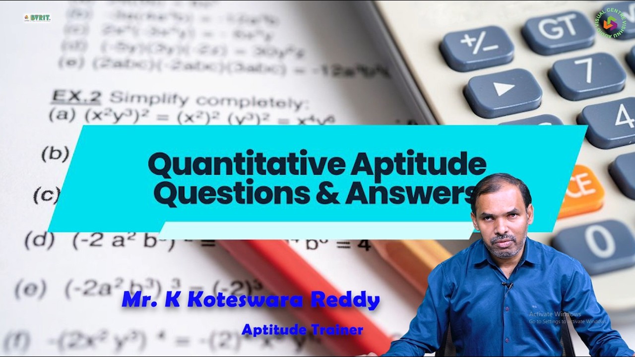 Aptitude Questions and Answers for Placements - Set - 3 by Mr. K Koteswara Reddy