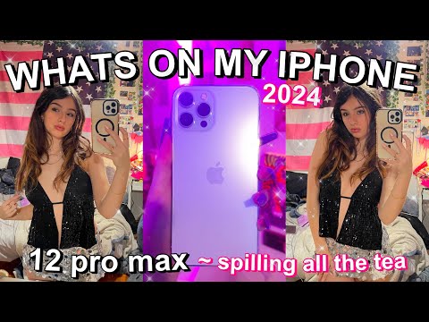 WHATS ON MY IPHONE 12 PRO MAX 2024 | spilling all tea